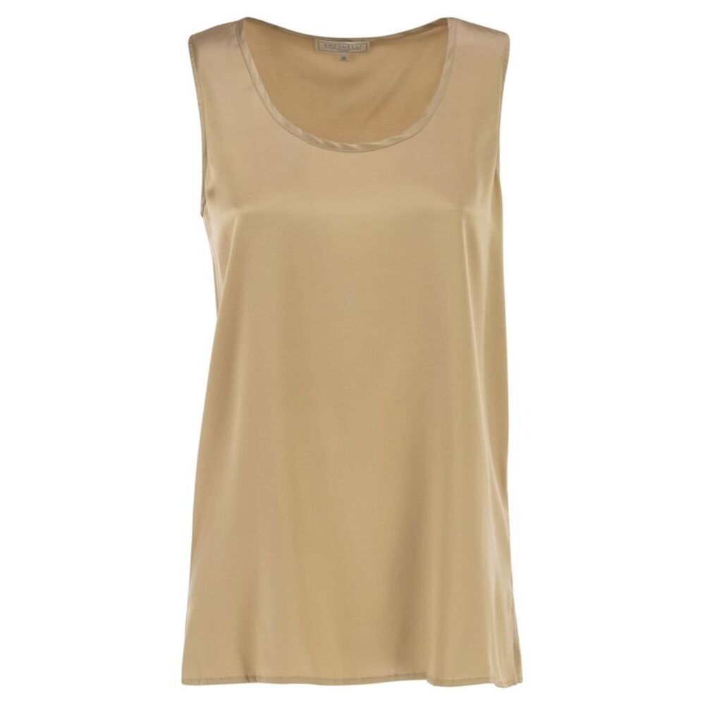 Antonelli Firenze Women Sleeveless Silk Stretch Top